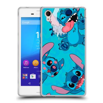 Пластиковый чехол на Sony Xperia M4 Aqua с принтом Лило и Стич Пластиковый чехол на Sony Xperia M4 Aqua с принтом Лило и Стич