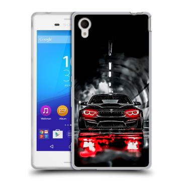 Пластиковый чехол на Sony Xperia M4 Aqua с принтом BMW БМВ Пластиковый чехол на Sony Xperia M4 Aqua с принтом BMW БМВ