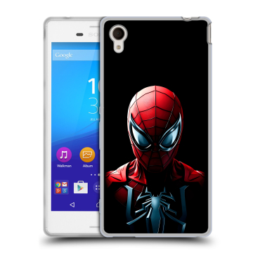 Пластиковый чехол на Sony Xperia M4 Aqua с принтом Spiderman Человек паук Пластиковый чехол на Sony Xperia M4 Aqua с принтом Spiderman Человек паук