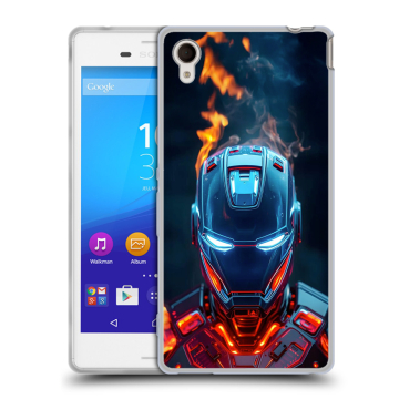 Пластиковый чехол на Sony Xperia M4 Aqua с принтом IronMan Железный человек