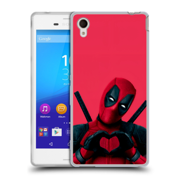 Пластиковый чехол на Sony Xperia M4 Aqua с принтом Дедпул Deadpool