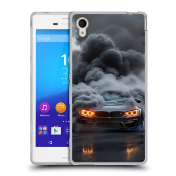 Пластиковый чехол на Sony Xperia M4 Aqua с принтом BMW БМВ Пластиковый чехол на Sony Xperia M4 Aqua с принтом BMW БМВ