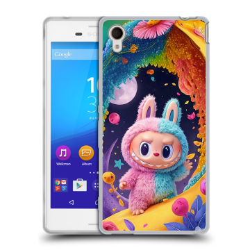 Пластиковый чехол на Sony Xperia M4 Aqua с принтом Labubu Лабубу