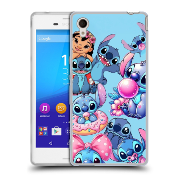 Пластиковый чехол на Sony Xperia M4 Aqua с принтом Лило и Стич Пластиковый чехол на Sony Xperia M4 Aqua с принтом Лило и Стич