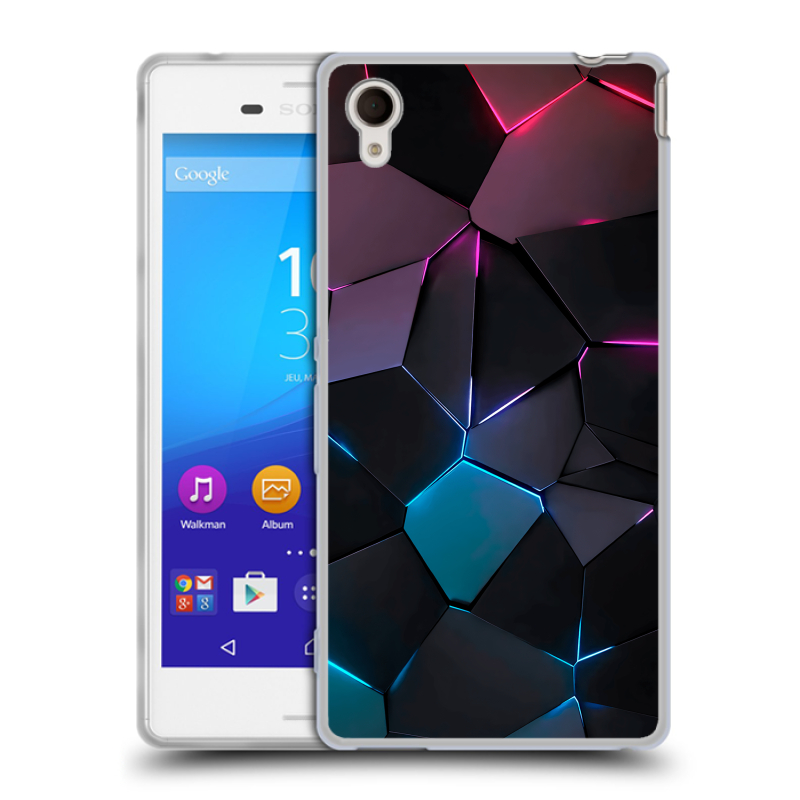 Пластиковый чехол на Sony Xperia M4 Aqua с принтом Геометрия неона Пластиковый чехол на Sony Xperia M4 Aqua с принтом Геометрия неона