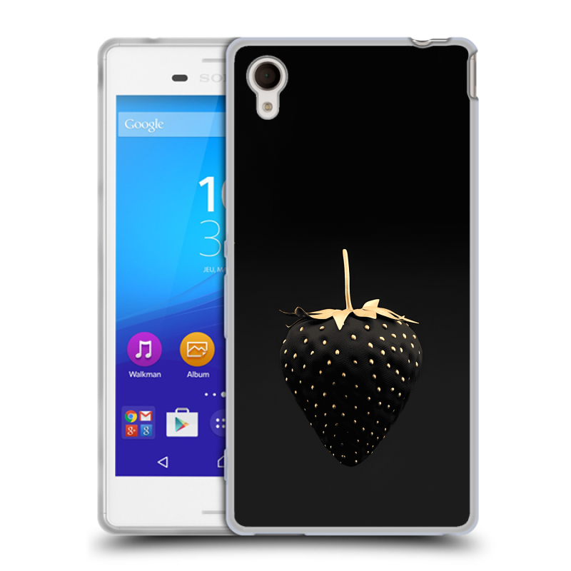 Пластиковый чехол на Sony Xperia M4 Aqua с принтом Черная клубника Пластиковый чехол на Sony Xperia M4 Aqua с принтом Черная клубника