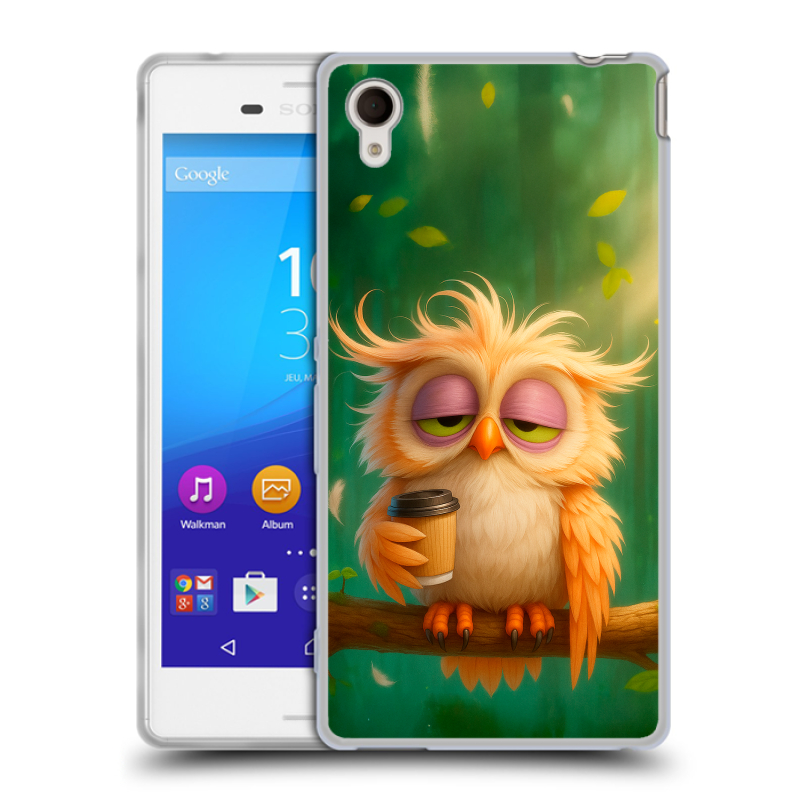 Пластиковый чехол на Sony Xperia M4 Aqua с принтом сова Пластиковый чехол на Sony Xperia M4 Aqua с принтом сова