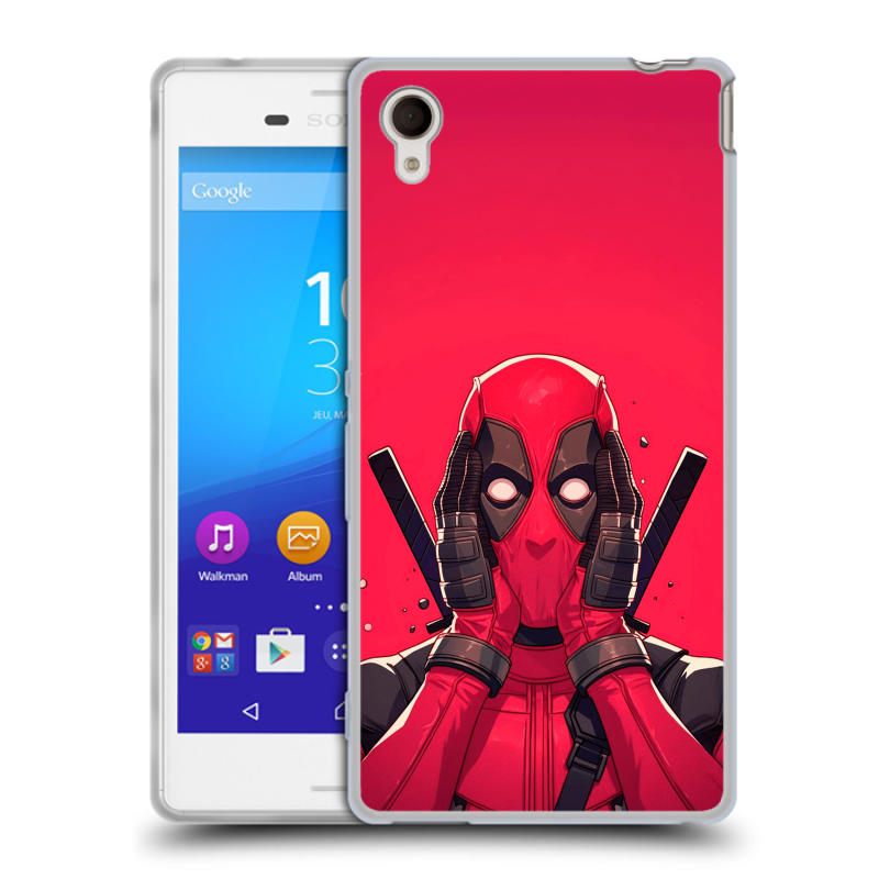 Пластиковый чехол на Sony Xperia M4 Aqua с принтом Дедпул Deadpool Пластиковый чехол на Sony Xperia M4 Aqua с принтом Дедпул Deadpool