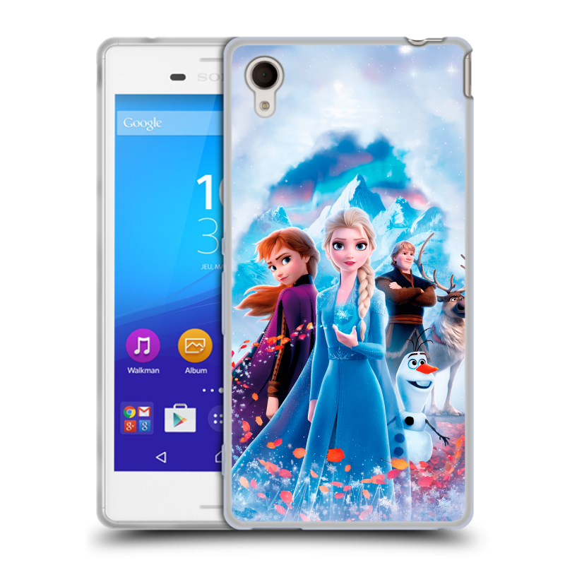 Пластиковый чехол на Sony Xperia M4 Aqua с принтом Холодное сердце Frozen Пластиковый чехол на Sony Xperia M4 Aqua с принтом Холодное сердце Frozen