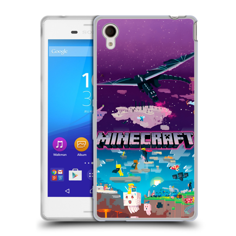 Пластиковый чехол на Sony Xperia M4 Aqua с принтом Майнкрафт Minecraft Пластиковый чехол на Sony Xperia M4 Aqua с принтом Майнкрафт Minecraft