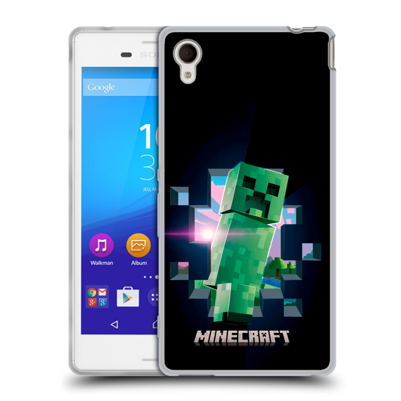 Пластиковый чехол на Sony Xperia M4 Aqua с принтом Майнкрафт Minecraft Пластиковый чехол на Sony Xperia M4 Aqua с принтом Майнкрафт Minecraft