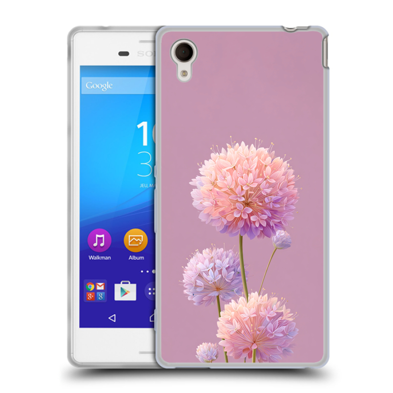 Пластиковый чехол на Sony Xperia M4 Aqua с принтом Цветы Пластиковый чехол на Sony Xperia M4 Aqua с принтом Цветы