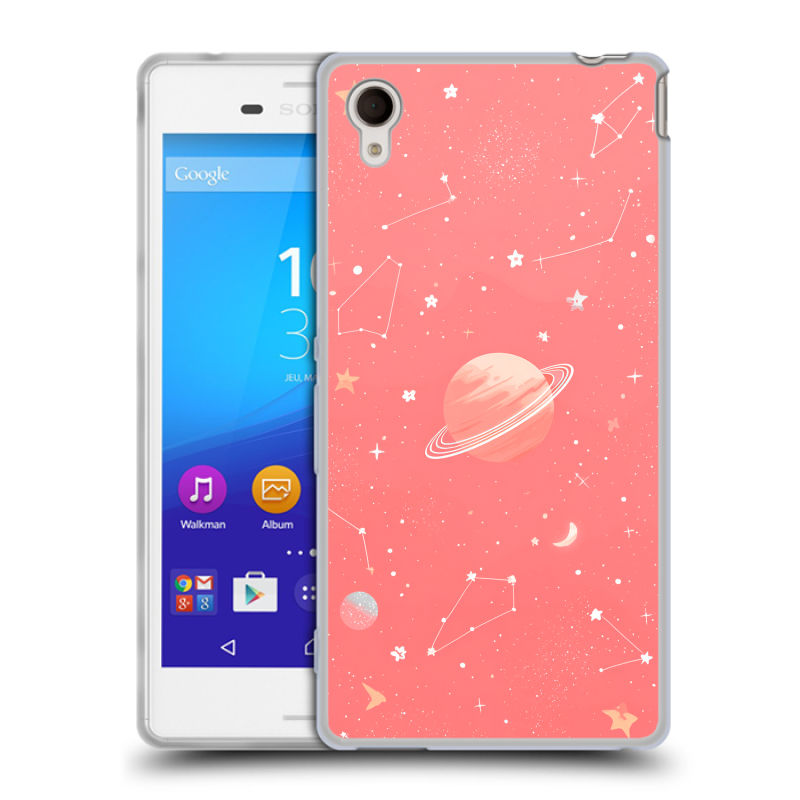 Пластиковый чехол на Sony Xperia M4 Aqua с принтом Розовый космос Пластиковый чехол на Sony Xperia M4 Aqua с принтом Розовый космос