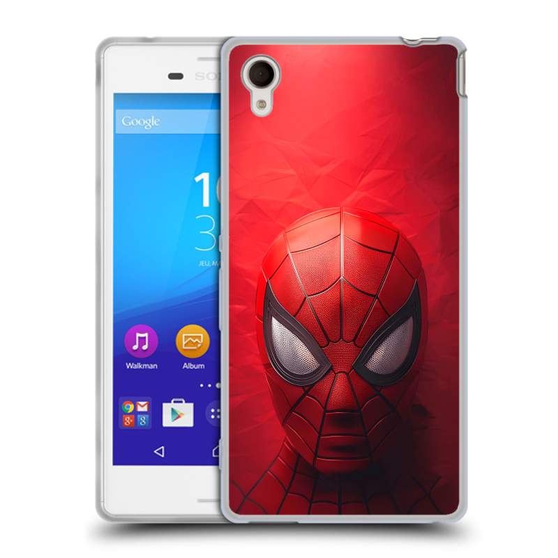 Пластиковый чехол на Sony Xperia M4 Aqua с принтом Spiderman Человек паук Пластиковый чехол на Sony Xperia M4 Aqua с принтом Spiderman Человек паук