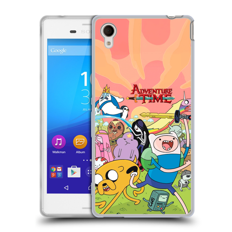 Пластиковый чехол на Sony Xperia M4 Aqua с принтом Adventure time Время приключений Пластиковый чехол на Sony Xperia M4 Aqua с принтом Adventure time Время приключений