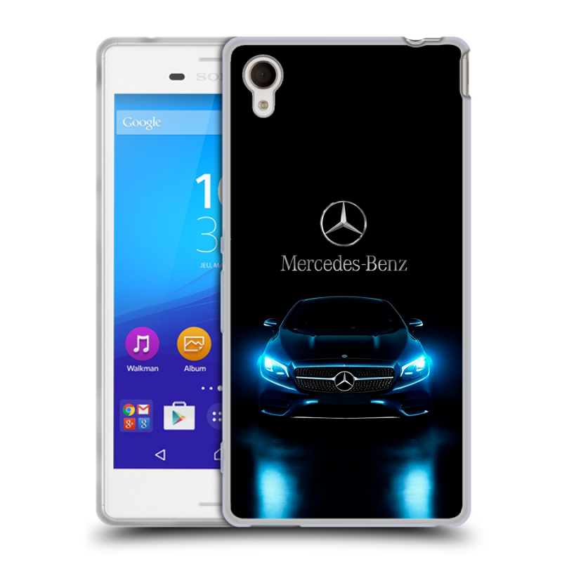 Пластиковый чехол на Sony Xperia M4 Aqua с принтом Mercedes Мерседес Пластиковый чехол на Sony Xperia M4 Aqua с принтом Mercedes Мерседес