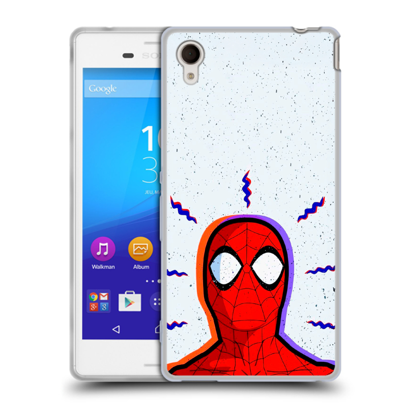 Пластиковый чехол на Sony Xperia M4 Aqua с принтом Spiderman Человек паук Пластиковый чехол на Sony Xperia M4 Aqua с принтом Spiderman Человек паук