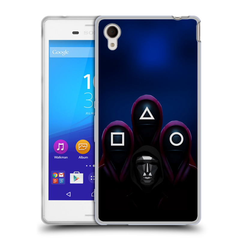 Пластиковый чехол на Sony Xperia M4 Aqua с принтом Игра Кальмара Пластиковый чехол на Sony Xperia M4 Aqua с принтом Игра Кальмара