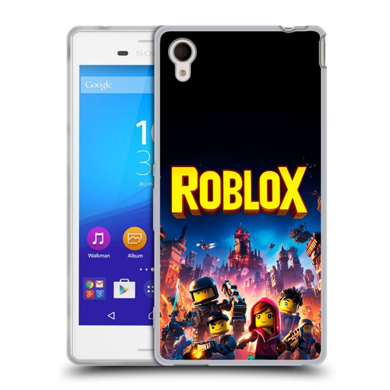 Пластиковый чехол на Sony Xperia M4 Aqua с принтом Roblox Роблокс Пластиковый чехол на Sony Xperia M4 Aqua с принтом Roblox Роблокс