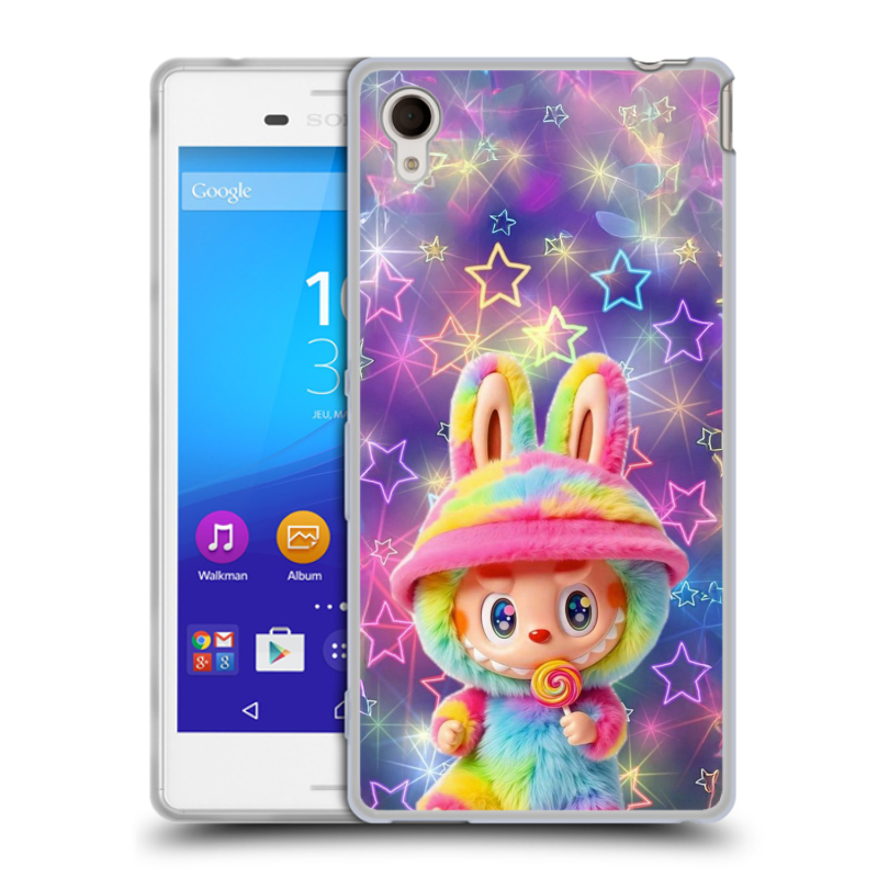 Пластиковый чехол на Sony Xperia M4 Aqua с принтом Labubu Лабубу Пластиковый чехол на Sony Xperia M4 Aqua с принтом Labubu Лабубу