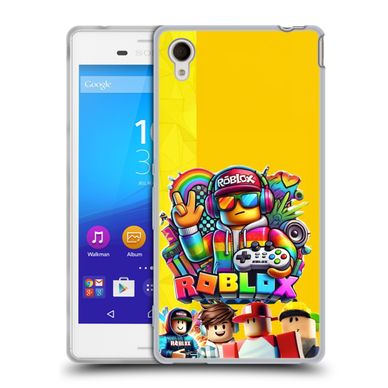 Пластиковый чехол на Sony Xperia M4 Aqua с принтом Roblox Роблокс Пластиковый чехол на Sony Xperia M4 Aqua с принтом Roblox Роблокс