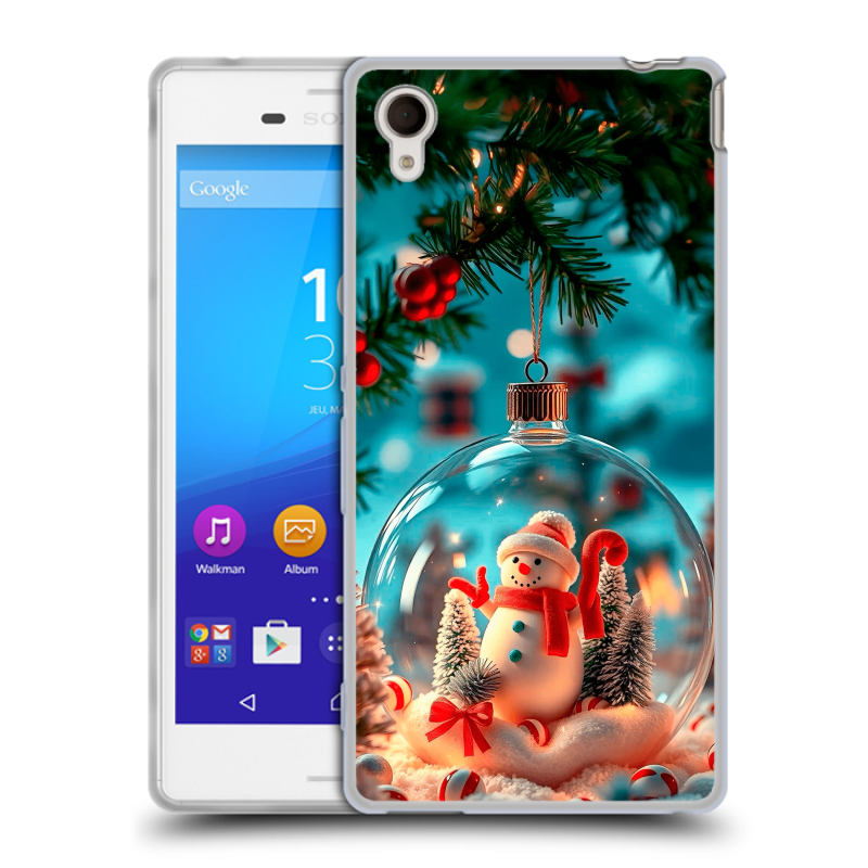 Пластиковый чехол на Sony Xperia M4 Aqua с принтом Новый год Пластиковый чехол на Sony Xperia M4 Aqua с принтом Новый год
