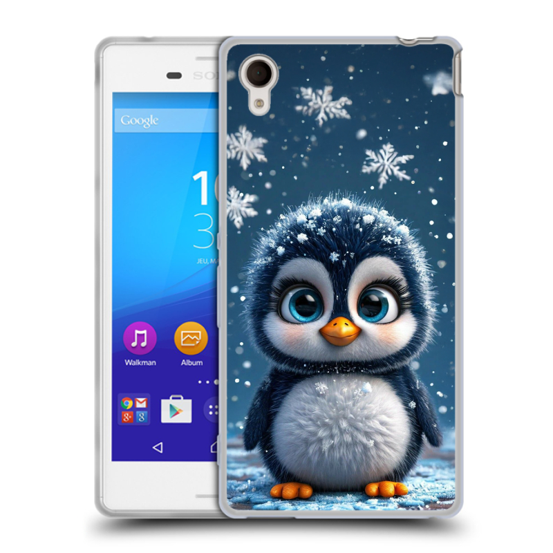 Пластиковый чехол на Sony Xperia M4 Aqua с принтом Новый год Пластиковый чехол на Sony Xperia M4 Aqua с принтом Новый год