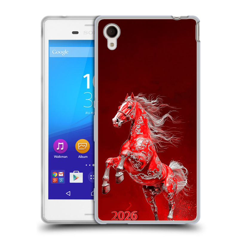 Пластиковый чехол на Sony Xperia M4 Aqua с принтом Новый год Пластиковый чехол на Sony Xperia M4 Aqua с принтом Новый год