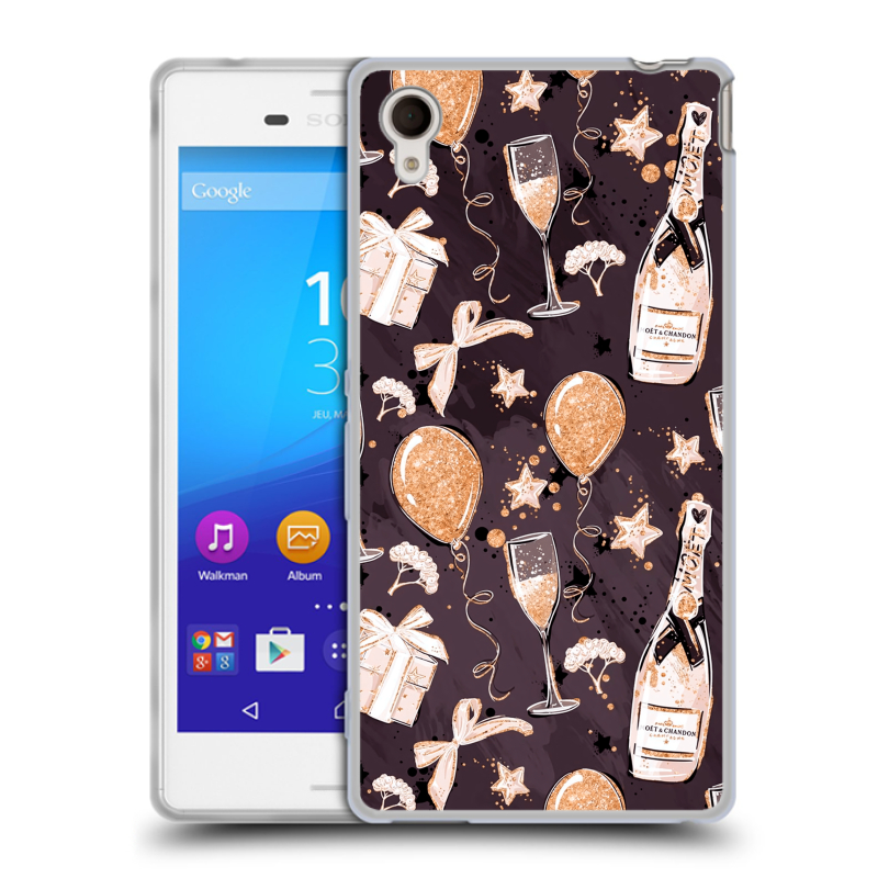 Пластиковый чехол на Sony Xperia M4 Aqua с принтом Новый год Пластиковый чехол на Sony Xperia M4 Aqua с принтом Новый год