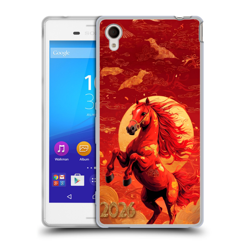 Пластиковый чехол на Sony Xperia M4 Aqua с принтом Новый год Пластиковый чехол на Sony Xperia M4 Aqua с принтом Новый год
