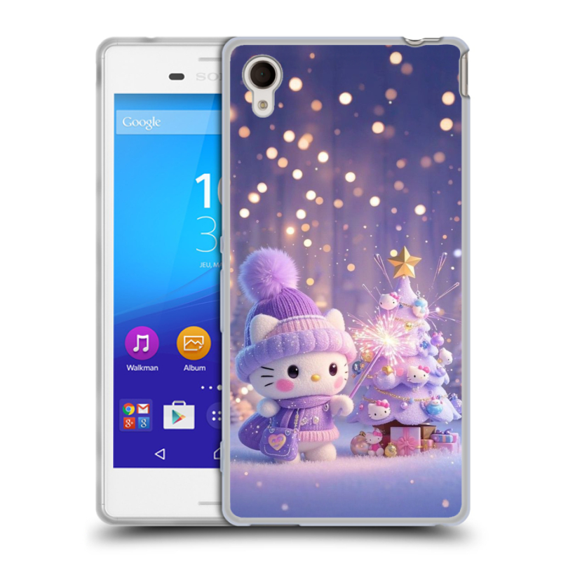 Пластиковый чехол на Sony Xperia M4 Aqua с принтом Новый год Пластиковый чехол на Sony Xperia M4 Aqua с принтом Новый год