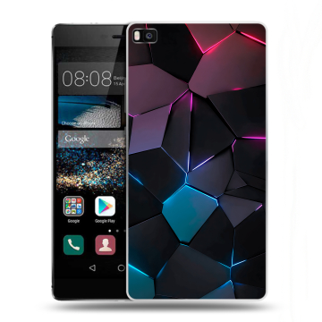Пластиковый чехол на Huawei P8 с принтом Геометрия неона Пластиковый чехол на Huawei P8 с принтом Геометрия неона