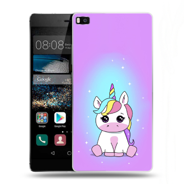 Пластиковый чехол на Huawei P8 с принтом Единорог Пластиковый чехол на Huawei P8 с принтом Единорог