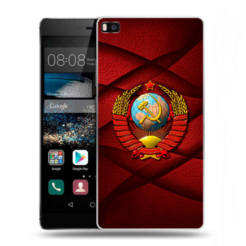Пластиковый чехол на Huawei P8 с принтом Герб СССР Пластиковый чехол на Huawei P8 с принтом Герб СССР