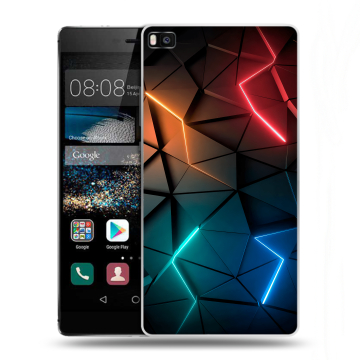 Пластиковый чехол на Huawei P8 с принтом Абстракция неон Пластиковый чехол на Huawei P8 с принтом Абстракция неон