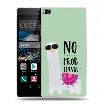 Пластиковый чехол на Huawei P8 с принтом Лама Пластиковый чехол на Huawei P8 с принтом Лама