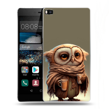 Пластиковый чехол на Huawei P8 с принтом Сова Пластиковый чехол на Huawei P8 с принтом Сова