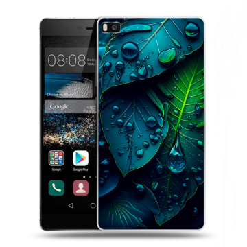 Пластиковый чехол на Huawei P8 с принтом Листья Пластиковый чехол на Huawei P8 с принтом Листья