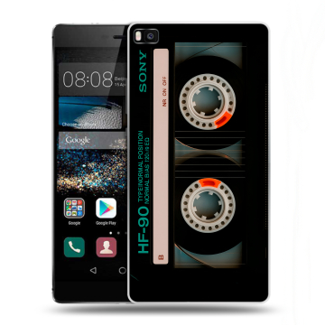 Пластиковый чехол на Huawei P8 с принтом Кассета Пластиковый чехол на Huawei P8 с принтом Кассета