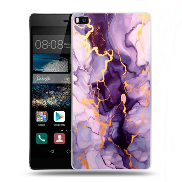 Пластиковый чехол на Huawei P8 с принтом Мрамор Пластиковый чехол на Huawei P8 с принтом Мрамор