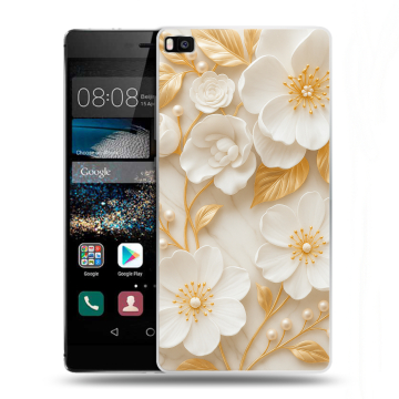 Пластиковый чехол на Huawei P8 с принтом Цветы Пластиковый чехол на Huawei P8 с принтом Цветы