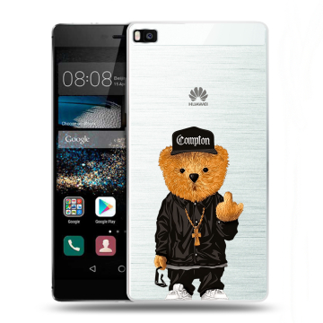 Пластиковый чехол на Huawei P8 с принтом Мишка Пластиковый чехол на Huawei P8 с принтом Мишка