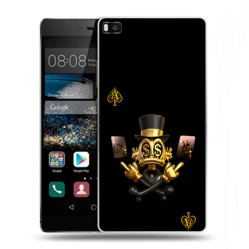 Пластиковый чехол на Huawei P8 с принтом Золотой скрудж макдак Пластиковый чехол на Huawei P8 с принтом Золотой скрудж макдак