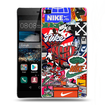 Пластиковый чехол на Huawei P8 с принтом Найк Nike яркий Пластиковый чехол на Huawei P8 с принтом Найк Nike яркий