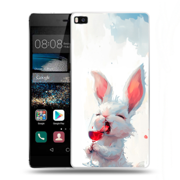 Пластиковый чехол на Huawei P8 с принтом кролик зайчик Пластиковый чехол на Huawei P8 с принтом кролик зайчик
