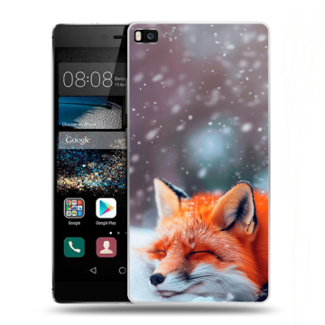 Пластиковый чехол на Huawei P8 с принтом лиса Пластиковый чехол на Huawei P8 с принтом лиса
