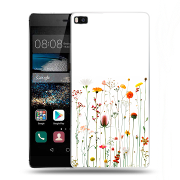 Пластиковый чехол на Huawei P8 с принтом цветы Пластиковый чехол на Huawei P8 с принтом цветы