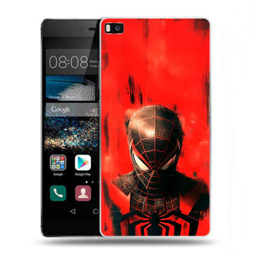 Пластиковый чехол на Huawei P8 с принтом человек паук spiderman Пластиковый чехол на Huawei P8 с принтом человек паук spiderman