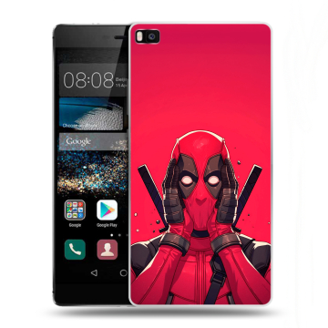 Пластиковый чехол на Huawei P8 с принтом Дедпул Deadpool