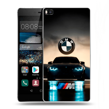 Пластиковый чехол на Huawei P8 с принтом БМВ BMW